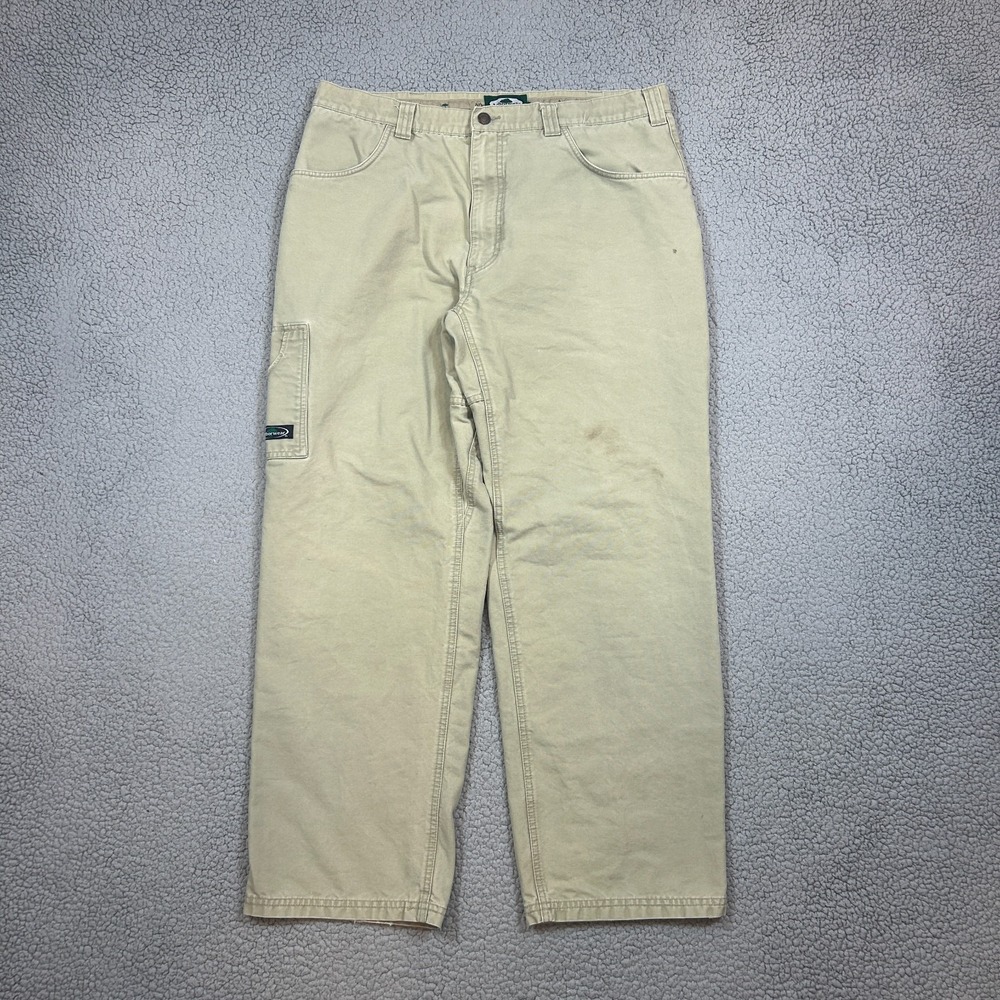 Arborwear Tree Climber Pants Mens 38x30 Light Khaki Canvas Workwear Utility Duty
